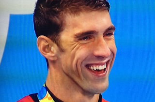 What Was Michael Phelps Laughing At?