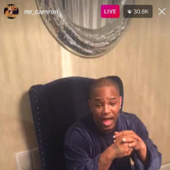Cam’ron Gun Charge, IG Live
