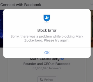 Following Me – Facebook Hoax, Block List