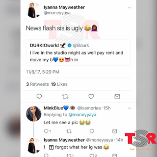 Iyanna Mayweather Calls Lil Durk’s Girlfriend Ugly