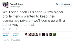 Snapchat – Best Friends Coming Back?