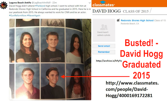 Is David Hogg A Crisis Actor? Redono Shores High School
