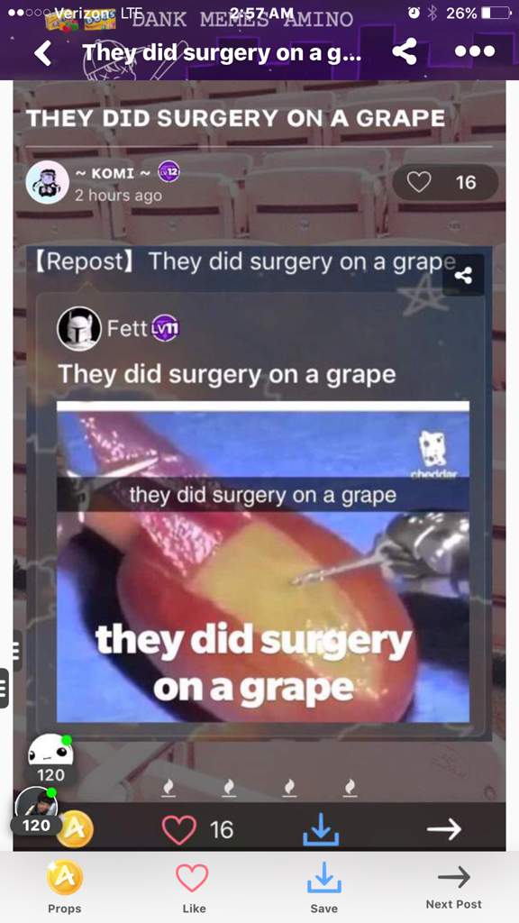 They Did Surgery On A Grape Meme Meaning