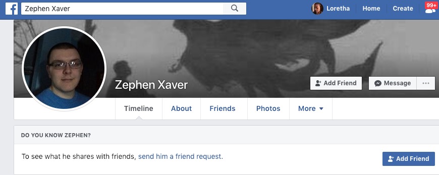 Zephen Xaver Facebook