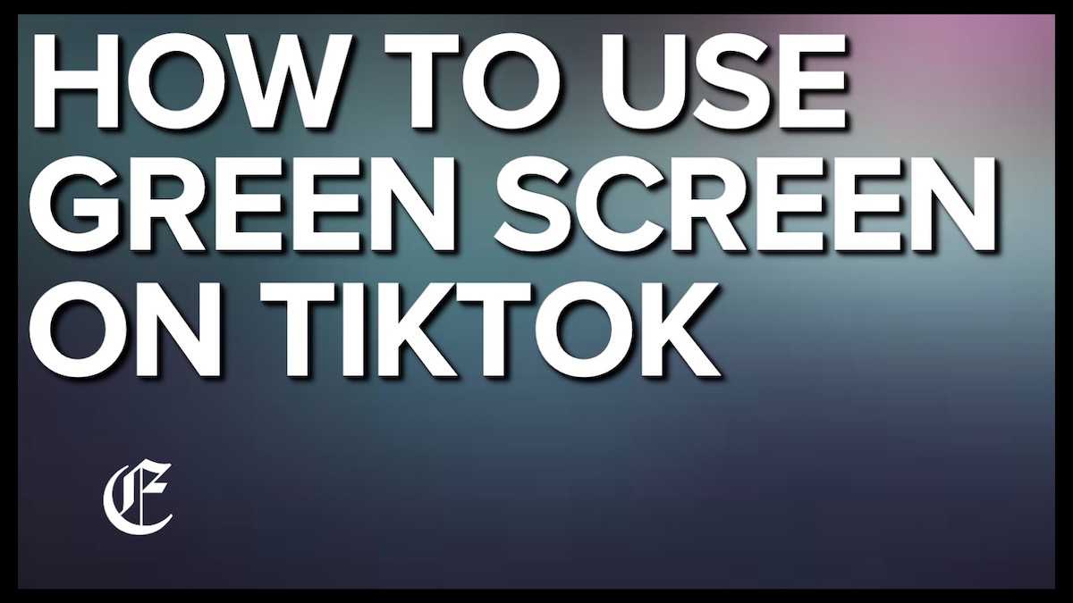 How To Use Green Screen On TikTok With Video 2021